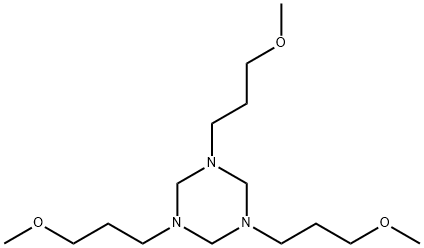 ヘキサヒドロ-1,3,5-トリス(3-メトキシプロピル)-1,3,5-トリアジン 化学構造式