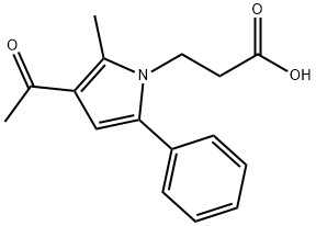 3-(3-acetyl-2-methyl-5-phenyl-1H-pyrrol-1-yl)propanoic acid Structure