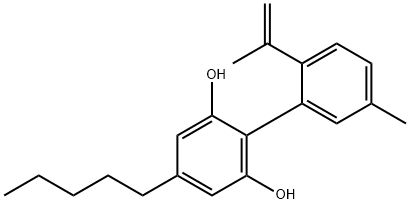 5'-Methyl-2'-(1-methylethenyl)-4-pentyl-1,1'-biphenyl-2,6-diol Struktur