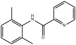 N-(2,6-ジメチルフェニル)-2-ピリジンカルボアミド 化学構造式