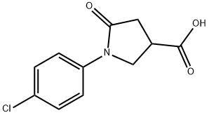 1-(4-氯-苯基)-5-氧代-吡咯烷-3-羧酸,39629-87-3,结构式