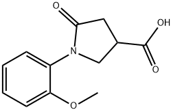 1-(2-メトキシフェニル)-5-オキソピロリジン-3-カルボン酸 化学構造式
