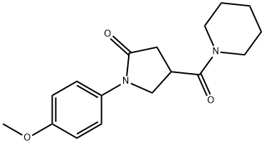 1-((1-(4-Methoxyphenyl)-5-oxo-3-pyrrolidinyl)carbonyl)piperidine Structure