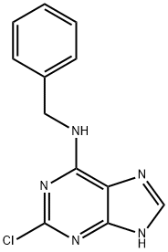 6-苄基氨基-2-氯嘌呤 结构式