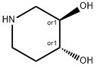 TRANS-3,4-ジヒドロキシピペリジン 化学構造式