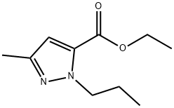 3-甲基-1-丙基-1H-吡唑-5-羧酸乙酯, 39658-15-6, 结构式