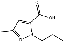 3-メチル-1-プロピル-1H-ピラゾール-5-カルボン酸 化学構造式