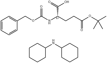 N-[(ベンジルオキシ)カルボニル]-L-グルタミン酸水素5-tert-ブチル/N-シクロヘキシルシクロヘキサンアミン,(1:1) 化学構造式