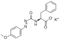 N-(4-METHOXYPHENYLAZOFORMYL)-PHE-OH · POTASSIUM SALT 化学構造式