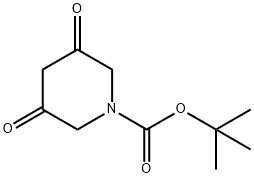 3,5-Dioxo-piperidine-1-carboxylicacidtert-butylester Struktur
