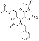 1,2,4,6-TETRA-O-ACETYL-3-O-BENZYL-BETA-D-GLUCOPYRANOSE Struktur