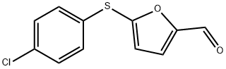 5-[(4-クロロフェニル)スルファニル]-2-フルアルデヒド 化学構造式