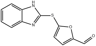 5-(1H-苯并[D]咪唑-2-基硫基)呋喃-2-甲醛, 39689-08-2, 结构式
