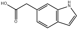 1H-吲哚-6-乙酸 结构式