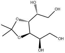 3,4-O-イソプロピリデン-D-マンニトール 化学構造式