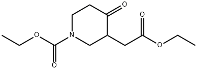 1-乙氧羰基-4-氧-3-哌啶乙酸乙酯 结构式