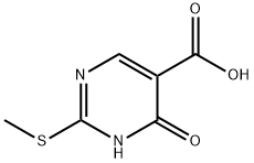 4-ヒドロキシ-2-(メチルチオ)-5-ピリミジンカルボン酸 化学構造式