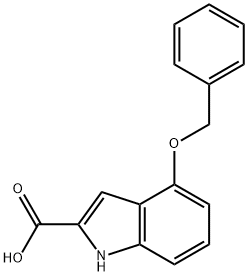 4-ベンジルオキシ-1H-インドール-2-カルボン酸 化学構造式