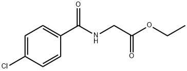 2-[(4-クロロベンゾイル)アミノ]酢酸エチル 化学構造式