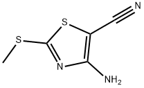 4-氨基-2-(甲硫基)噻唑-5-腈 结构式