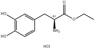 L-3,4-二羟基苯丙氨酸乙酯盐酸盐, 39740-30-2, 结构式