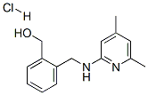 Benzenemethanol, .alpha.-(4,6-dimethyl-2-pyridinyl)aminomethyl-, monohydrochloride Struktur