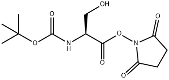 BOC-L-セリンN-ヒドロキシスクシンイミドエステル 化学構造式