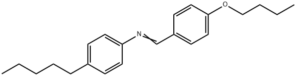 4-ブトキシベンジリデン-4'-ペンチルアニリン 化学構造式