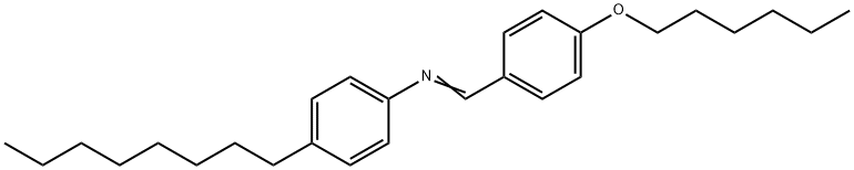 P-HEXYLOXYBENZYLIDENE P-OCTYLANILINE Structure