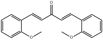(1E,4E)-1,5-ビス(2-メトキシフェニル)-1,4-ペンタジエン-3-オン 化学構造式