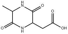 2-Piperazineaceticacid,5-methyl-3,6-dioxo-(9CI) Structure