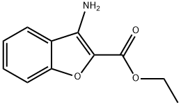 3-アミノベンゾフラン-2-カルボン酸エチル 化学構造式