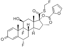 フロ酸フルチカソン 化学構造式