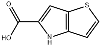 4H-チエノ[3,2-B]ピロール-5-カルボン酸 化学構造式