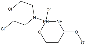 4-ヒドロペルオキシ-2-[ビス(2-クロロエチル)アミノ]テトラヒドロ-2H-1,3,2-オキサザホスホリン2-オキシド 化学構造式
