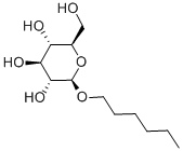 ヘキシルβ-D-ガラクトピラノシド 化学構造式