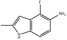 5-氨基-4-氟-2-甲基吲哚 结构式