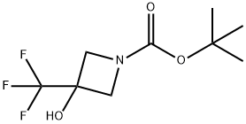 tert-butyl 3-hydroxy-3-(trifluoroMethyl)azetidine-1-carboxylate Struktur