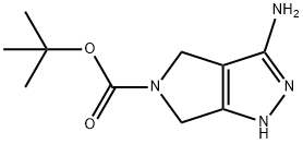 3-アミノ-4,6-ジヒドロピロロ[3,4-C]ピラゾール-5(1H)-カルボン酸TERT-ブチル 化学構造式
