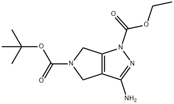 1-ETHYLOXYCARBONYL-5-BOC-3-AMINO-4,6-DIHYDRO-PYRROLO[3,4-C]PYRAZOLE Structure