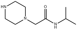 N-(1-メチルエチル)-1-ピペラジンアセトアミド 化学構造式