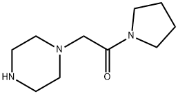 1-(1-ピペラジニルアセチル)ピロリジン 化学構造式