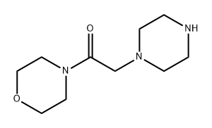 4-(1-ピペラジニルアセチル)モルホリン 化学構造式