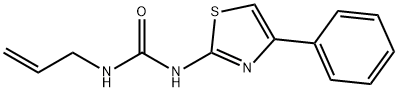 N-アリル-N'-(4-フェニル-2-チアゾリル)尿素 化学構造式