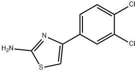 2-アミノ-4-(3,4-ジクロロフェニル)チアゾール 化学構造式