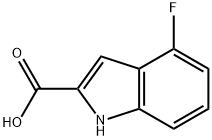 4-フルオロインドール-2-カルボン酸 化学構造式