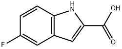 5-フルオロ-1H-インドール-2-カルボン酸 化学構造式