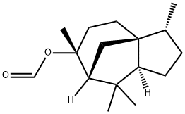 (3R,8aβ)-オクタヒドロ-3β,6,8,8-テトラメチル-1H-3aα,7α-メタノアズレン-6β-オールホルマート 化学構造式