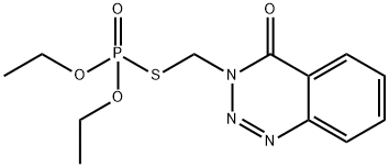 Phosphorothioic acid O,O-diethyl S-[(4-oxo-1,2,3-benzotriazin-3(4H)-yl)methyl] ester Structure