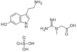 クレアチニン硫酸6-ヒドロキシトリプタミン 化学構造式